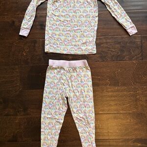 Little Sleepies Two Piece Pajama Set - Pastel Rainbows